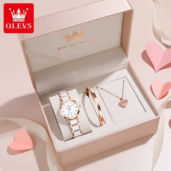 women's luxury quartz watch set